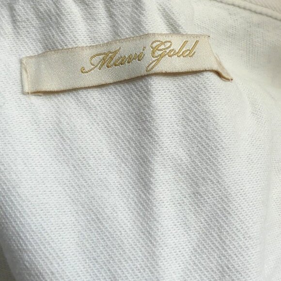 Mavi Gold Women's Long White Denim Shacket Jacket USA Size L - Picture 9 of 11